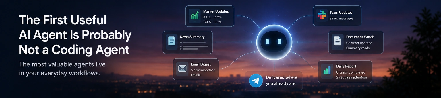 AI agent monitoring everyday workflows outside the coding environment